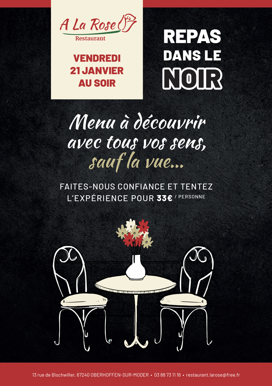 A La Rose - Dans le noir