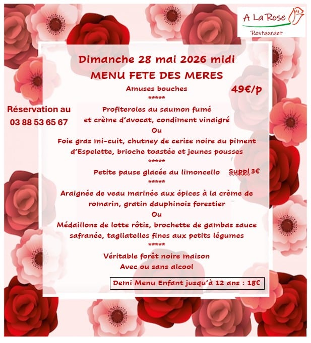 menu fetes des meres 2026