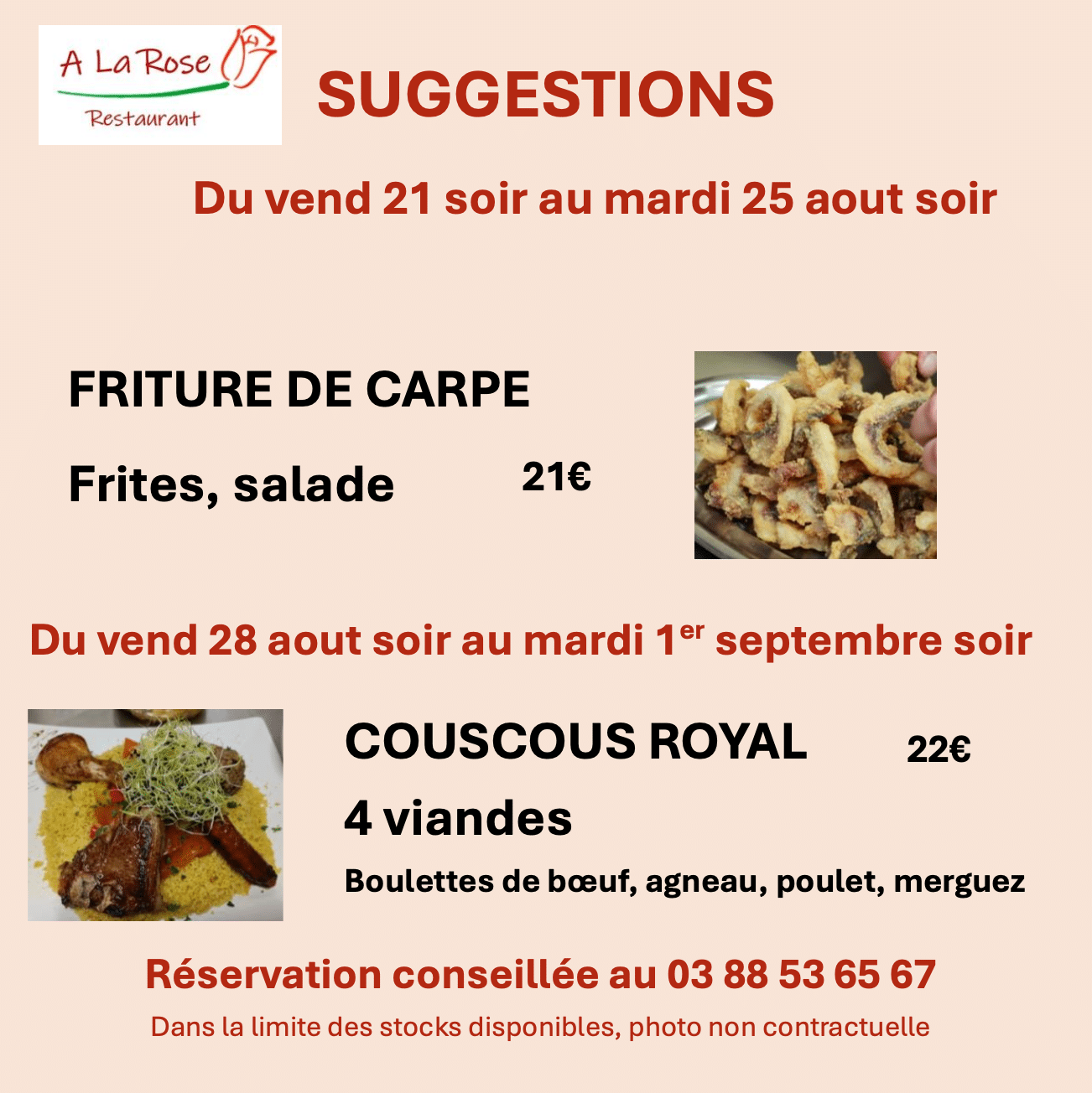 Suggestions-we Suggestions de la semaine
